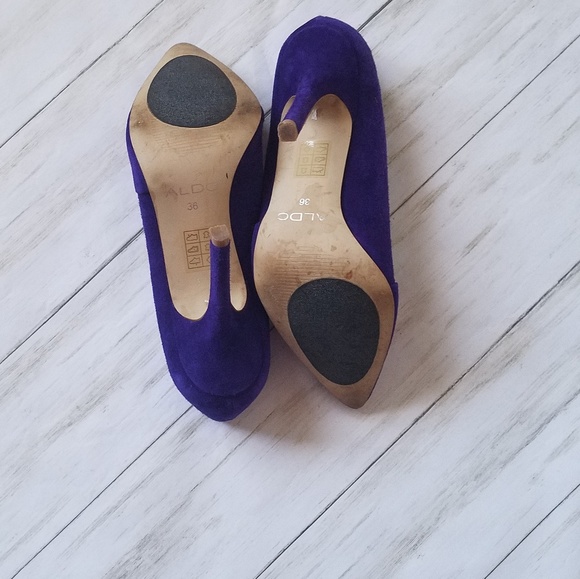Aldo Purple Suede Heel - Picture 4 of 4